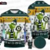 Grinch Stripes Oakland Athletics Ugly Christmas Sweater – Green Gold Baseball Holiday Gift
