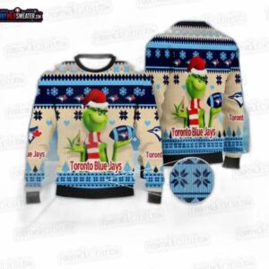 Grinch Toronto Blue Jays Ugly Christmas Sweater – Blue Baseball Holiday Gift