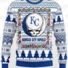 Snoopy Dab Kansas City Royals Ugly Christmas Sweater – Blue Gold Baseball Holiday Gift