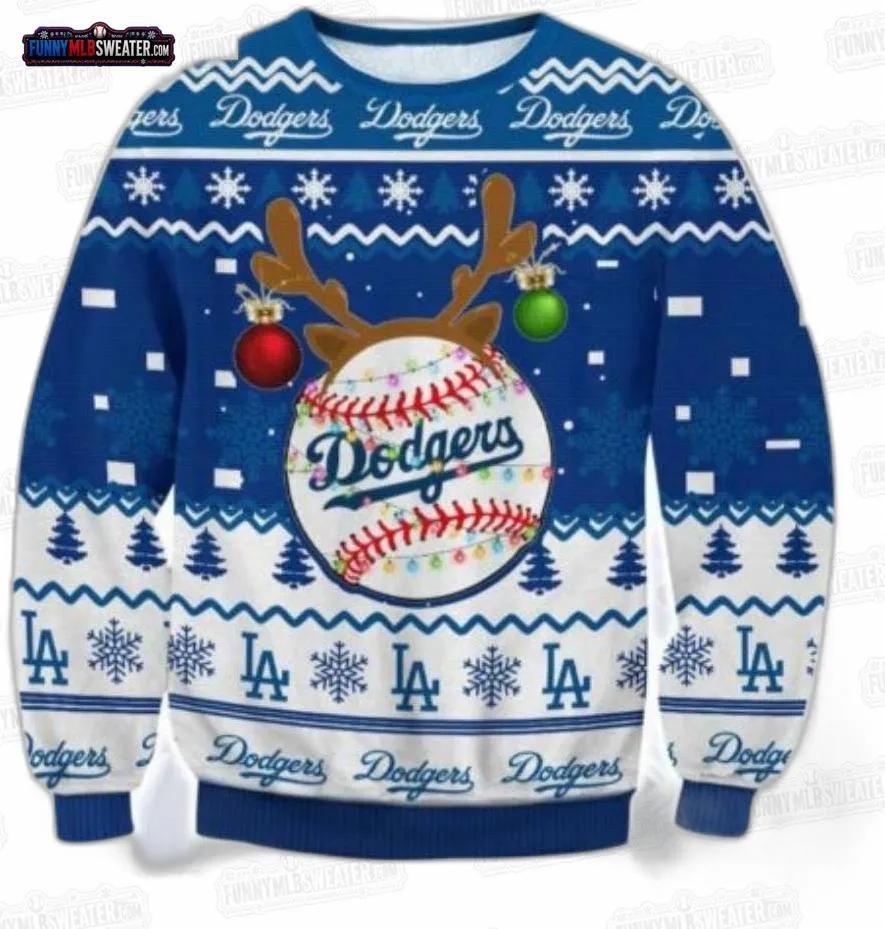 Reindeer Ornament Los Angeles Dodgers Ugly Christmas Sweater – Blue White Baseball Holiday Gift Reindeer Ornament Los Angeles Dodgers Ugly Christmas Sweater – Blue White Baseball Holiday Gift